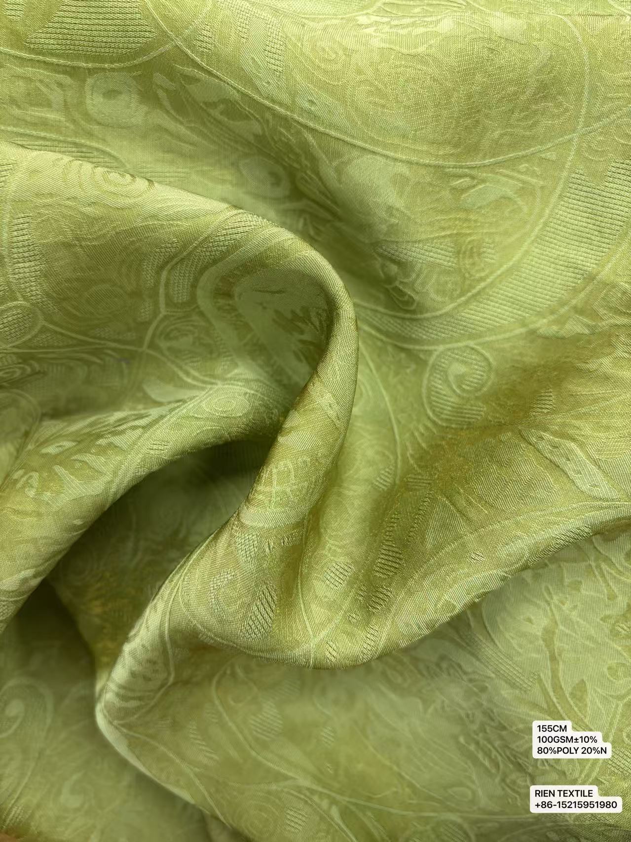80%POLY 20%N Double‑face Satin Jacquard